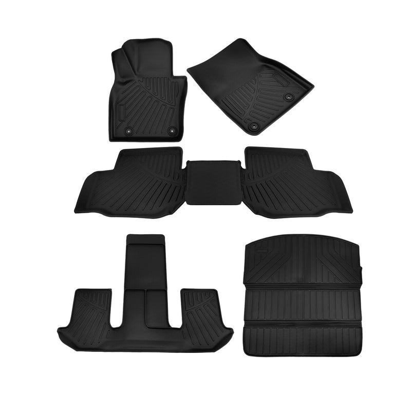 Floor Mats Trunk Cargo Liner Full Set for Mazda CX-90 7 Seaters 3 Row 2024-2025