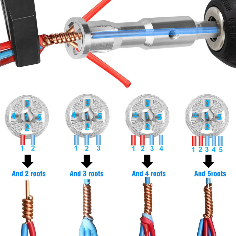 Electrical Drill Manual Wire Stripper Cable Nut Twister Precision Wire 2 in 1