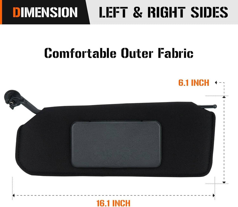 Updated Sun Visors Sun Shades with Bright LED Light for 1997-2004 Corvette C5 Pa