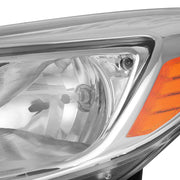 DURAFORCE Clear Lens Halogen Left Driver Side Headlight for Ford Focus 2012-2014 W/Bulb