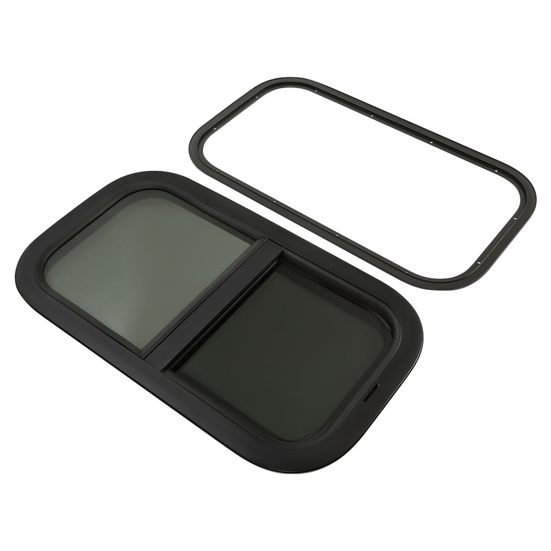 Tinted RV Glass Window 12"x22" w Mounting Hardware for Cargo Trailer RV