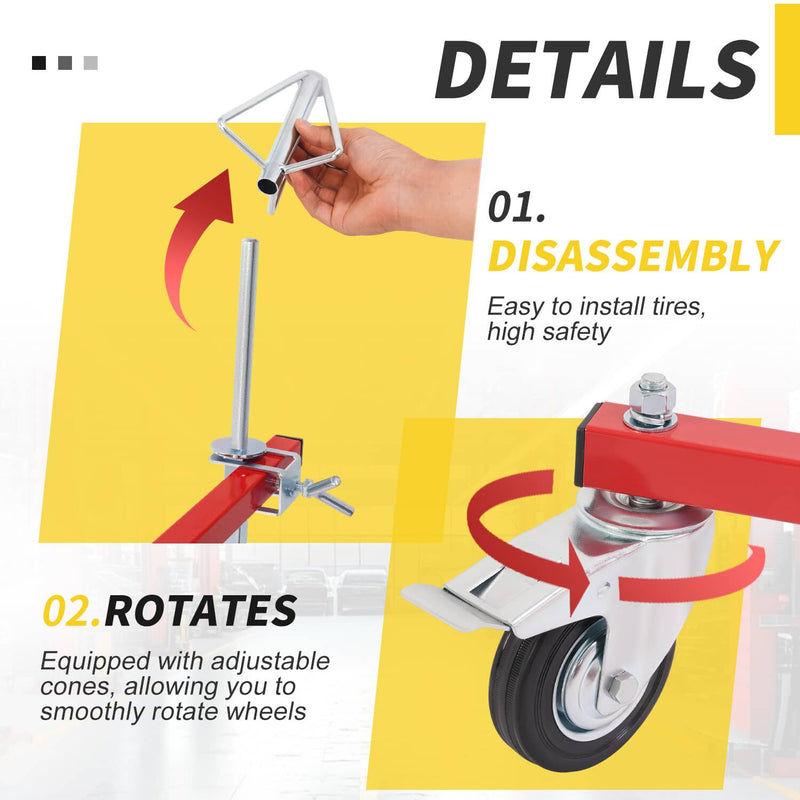 DURAFORCE Rotating Portable Wheel Paint Stand Rim Painting Rack Holder Drying Repair