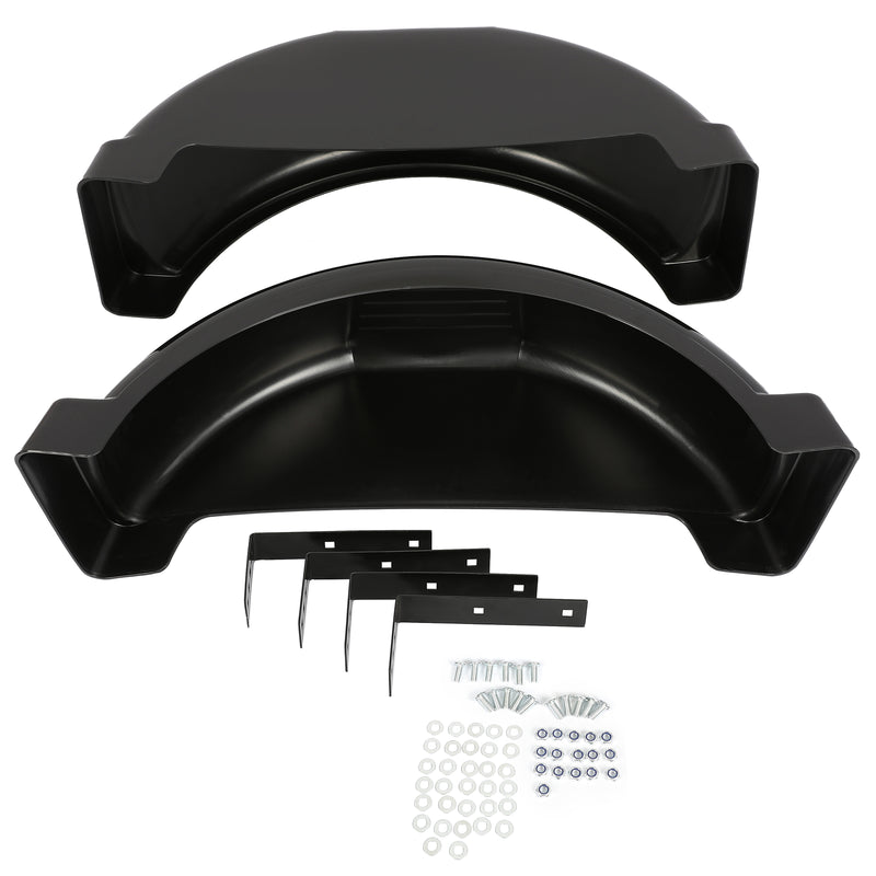 LH & RH Trailer Fenders w/ 13" Diameter Wheels for Single-axle Trailers