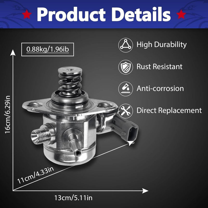 13517630644 High Pressure Fuel Pump for Mini Cooper 2012-2016 1.6L Turbocharged