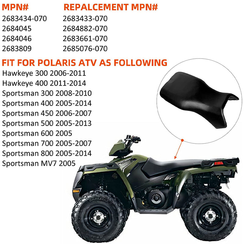 ATV Complete Seat Cover Black for Polaris Sportsman 500 700 800 EFI HO 2005-2013