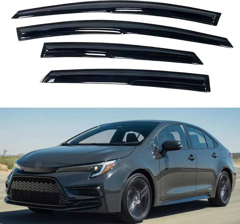 JDM Mugen Style Window Visors Rain Guards for Toyota Corolla Sedan 2020-2025