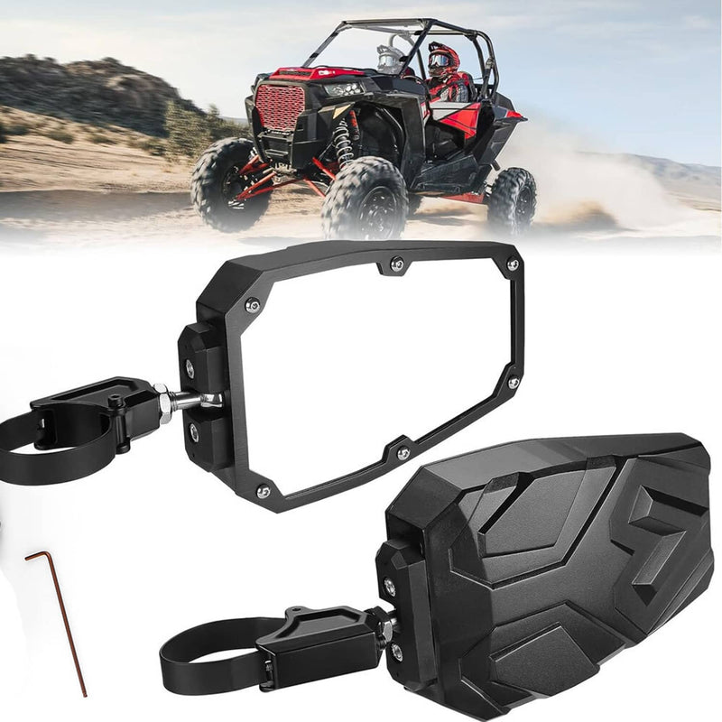 UTV Side Mirrors Foldable Adjustable for Polaris RZR S 800 900 XP 1000 1.5"-2