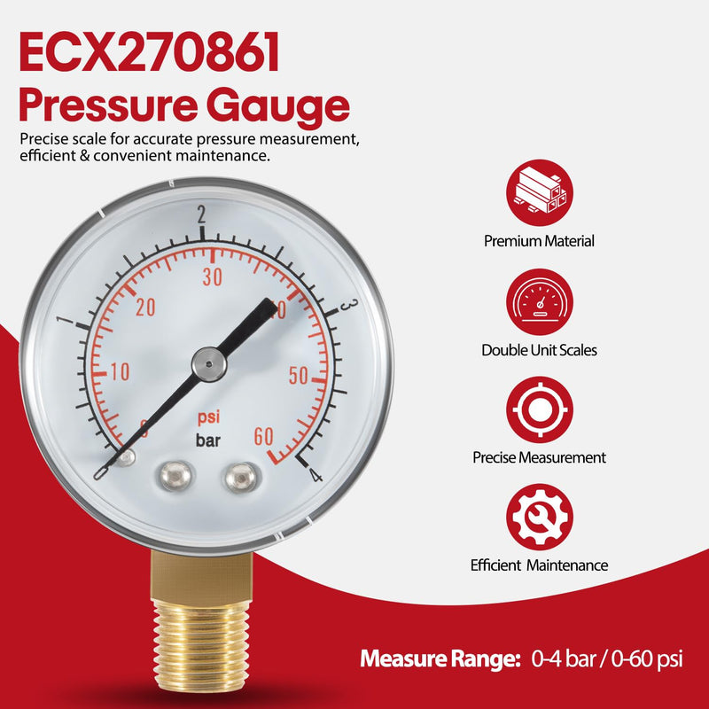 ECX270861 Pool/Spa Filter Air Relief Valve Gauge Assembly for Hayward DEX2400S