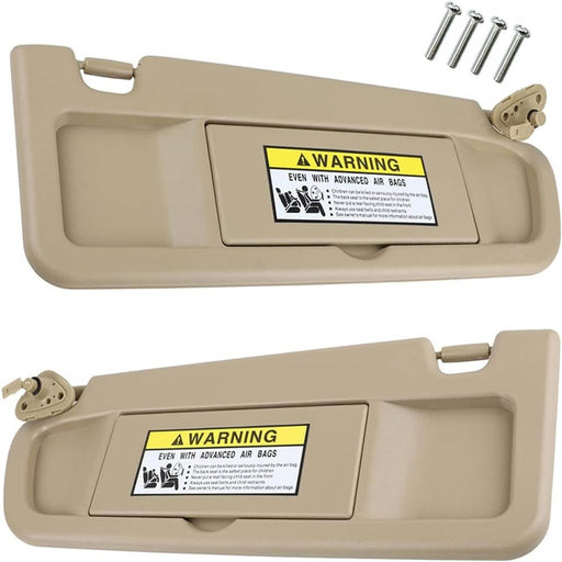 DURAFORCE Beige Sun Visor Left Right Kit for 2006-2011 Honda Civic 2 Pieces