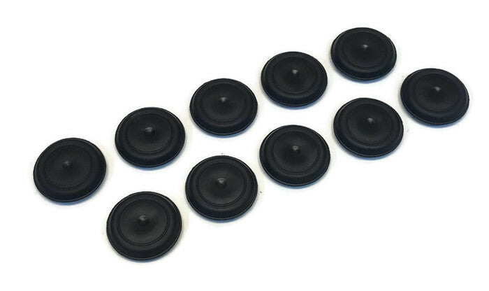 Flush Mount Hole Plug Black Rubber 1 Inch Sheet Metal Auto Body Panel 10 Pack