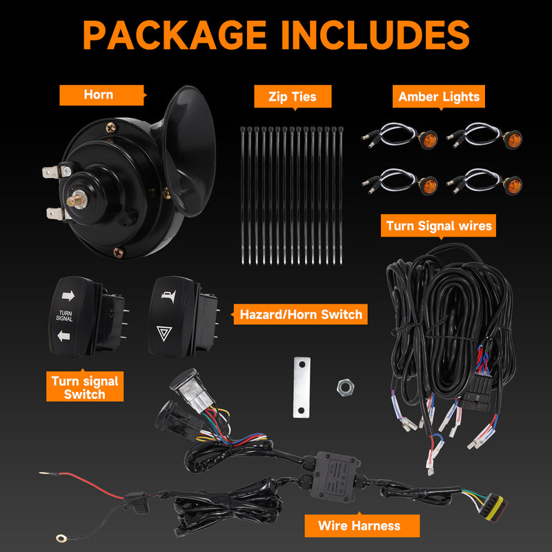Turn Signal Horn Street Legal Kit Plug & Play for 2019+ Polaris Ranger 1000 XP