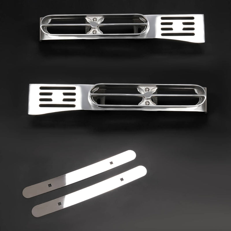 DURAFORCE Silver Front Fender Light Bracket Double JJ Blinker Bar for Peterbilt 389 388