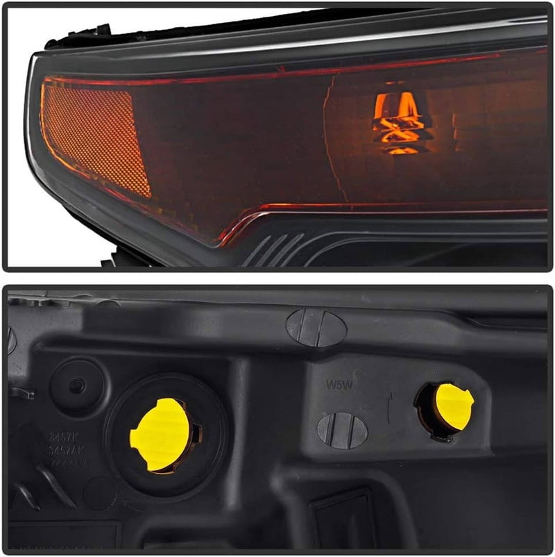 For 2011-2015 Ford Explorer Halogen Chrome Projector Headlights LH+RH