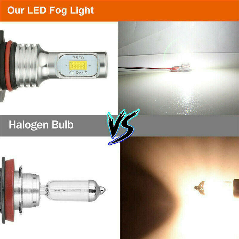 9005 9006 LED Headlights Kit Combo Bulbs 6500K High Low Beam Super White Bright
