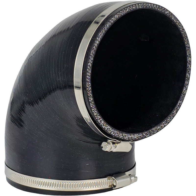 90 Degree 4" 102mm Elbow Turbo Intercooler Intake Silicone Coupler Hose Black