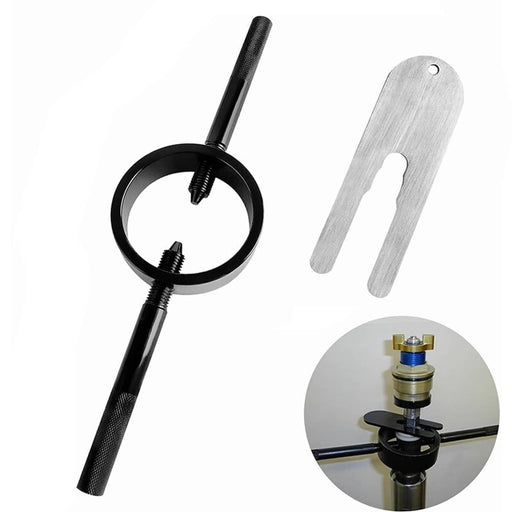 DURAFORCE Universal Motorcycle Fork Spring Compressor Tool and Fork Oil Level Tool Kit