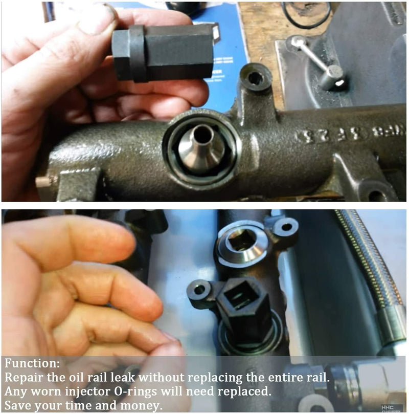 Nipple Cup Socket Kit for Ford 03-07 6.0L Oil Rail Repair 1/2-Inch Drive