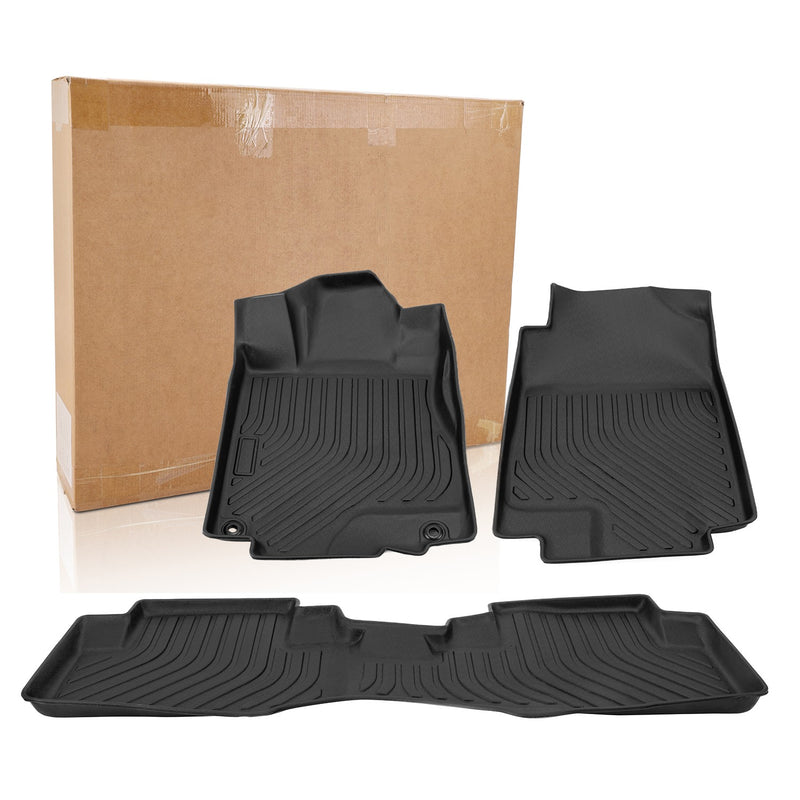 Floor Mats for 2012-2016 Honda CR-V CRV 3PCS TPE Rubber All Weather Black Liners