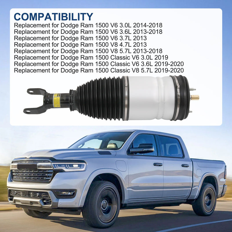 4877147AB Front Left Air Suspension Strut for Ram 1500 2013-2019 3.0L 3.6L 5.7L
