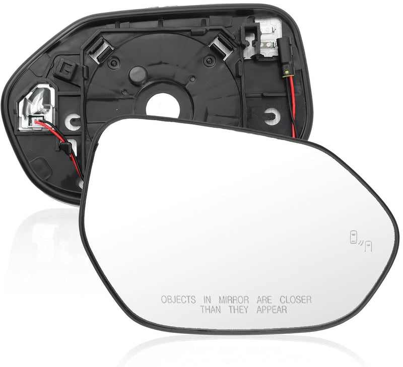 Mirror Glass Set Heated Blind Spot Detection for 2019-2022 Toyota Corolla Pair