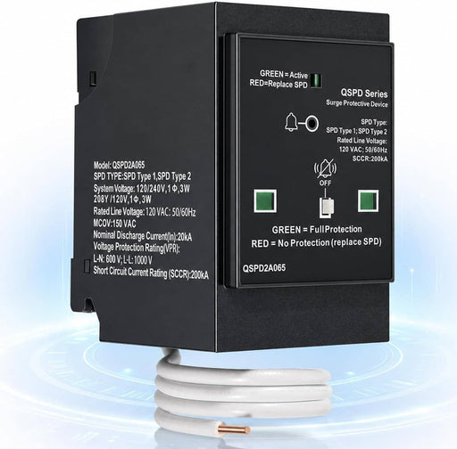 DURAFORCE QSPD2A065P Plug-In Surge Protection Device for Siemens 2-Pole 65kA 120/240V