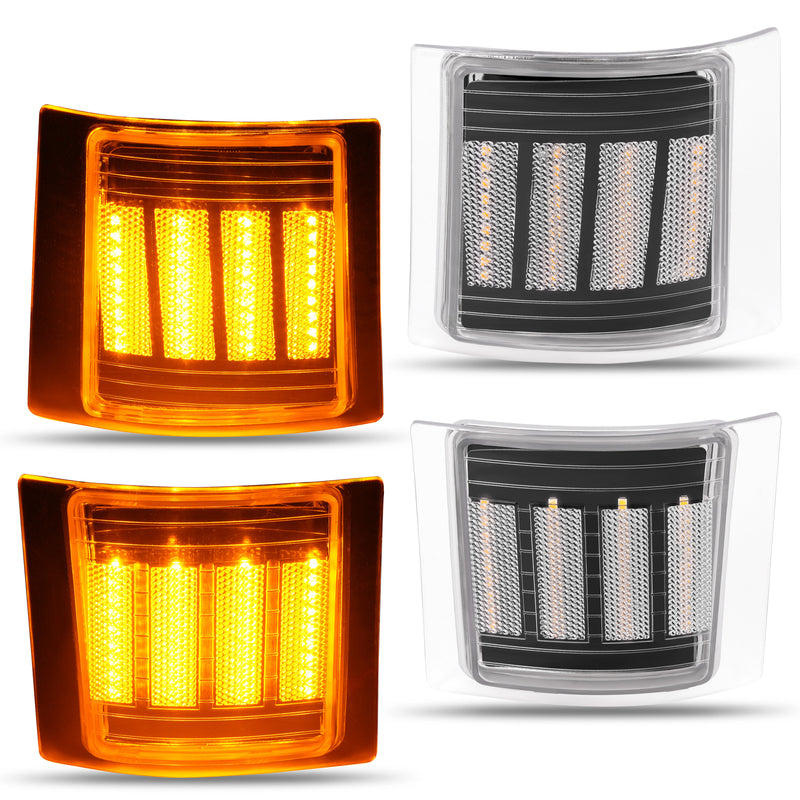 Full LED Clear Corner Side Marker Lights for Chevy C/K 1500 2500 1994-99 4PCS
