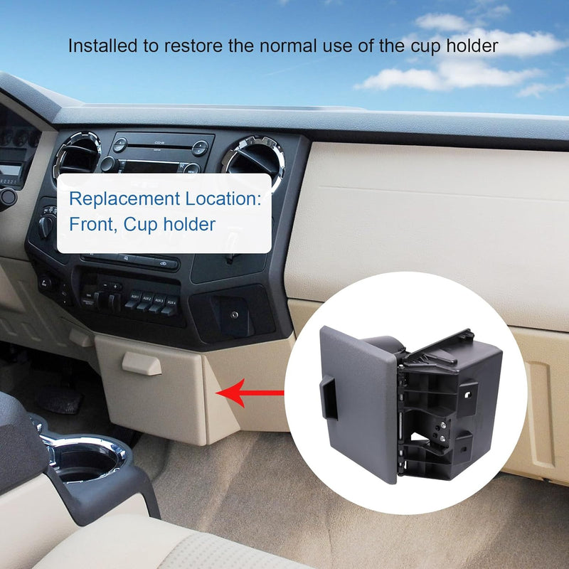 Dashboard Cup Holder for Ford F250 F350 F450 F550 Super Duty 2008-2016