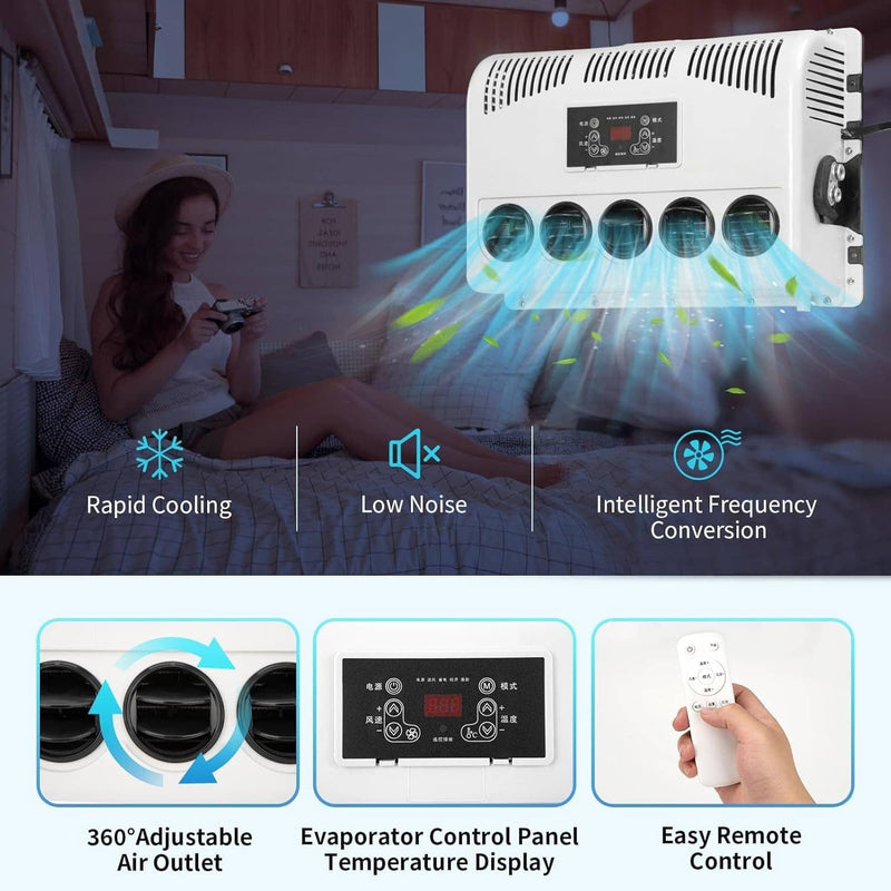 11000 BTU 12V Truck Air Conditioner Split AC for Semi Bus RV Caravan