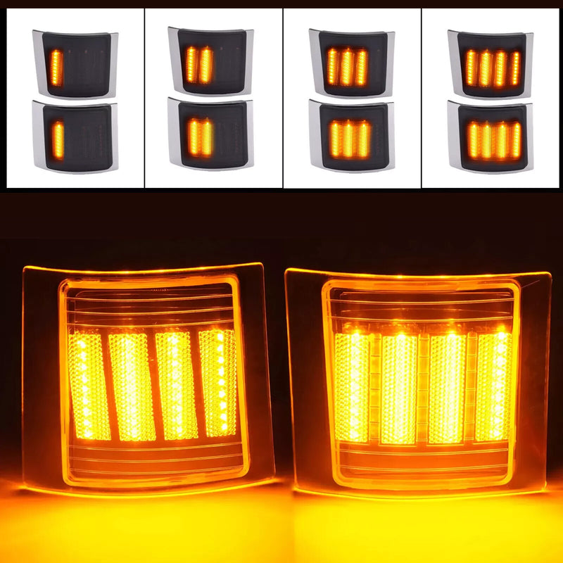 Smoke Sequential LED Corner Marker Lights for Chevy C/K 1500 2500 1994-1999 4PC