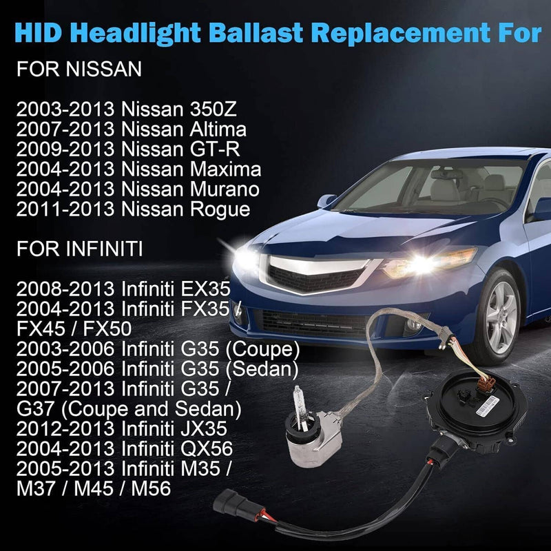 HID Xenon Headlight Ballast Igniter for Infiniti G37 G35 Coupe Sedan
