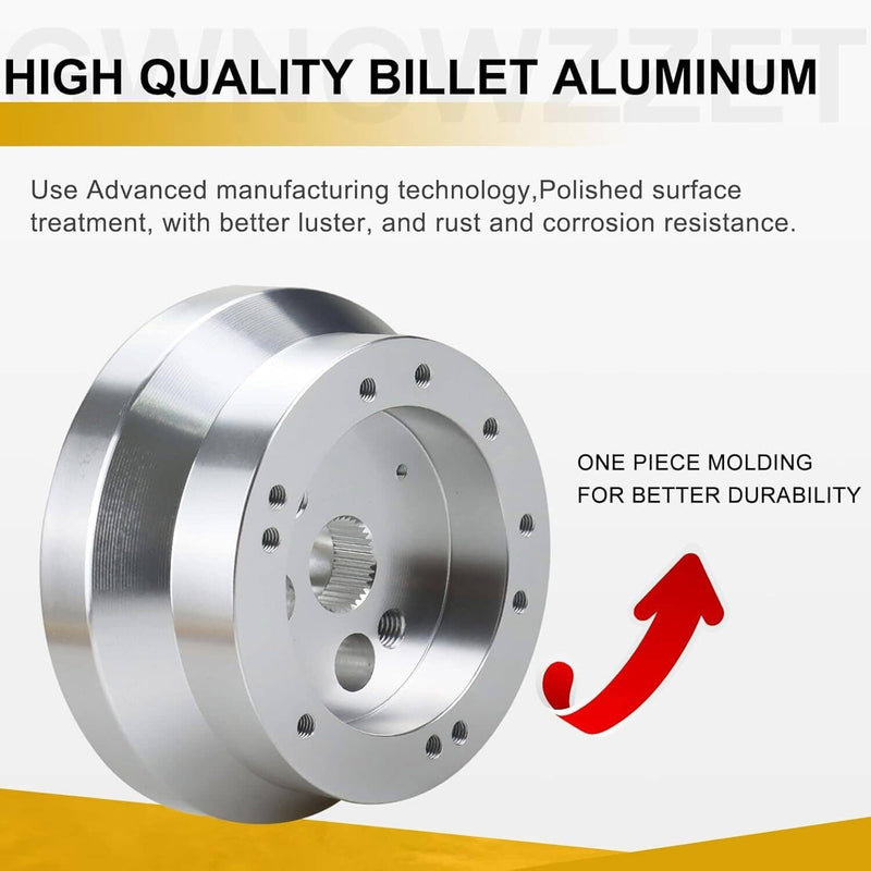 5 & 6 Hole Steering Wheel Polished Short Hub Adapter Ididit for GM