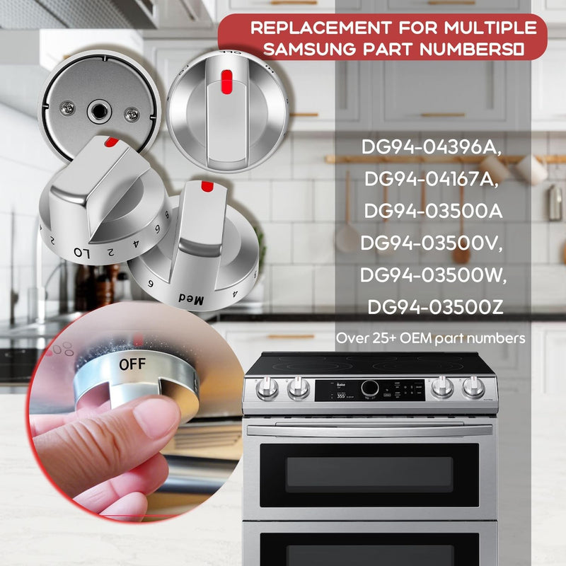 DG94-03500A/Z Knob Replacement for Samsung Electric Stove DG94-03500V 4PCS