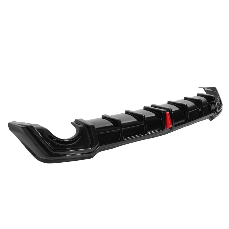 DURAFORCE Rear Bumper Diffuser Corner Spat With LED Light for Honda Civic 22-26 Black