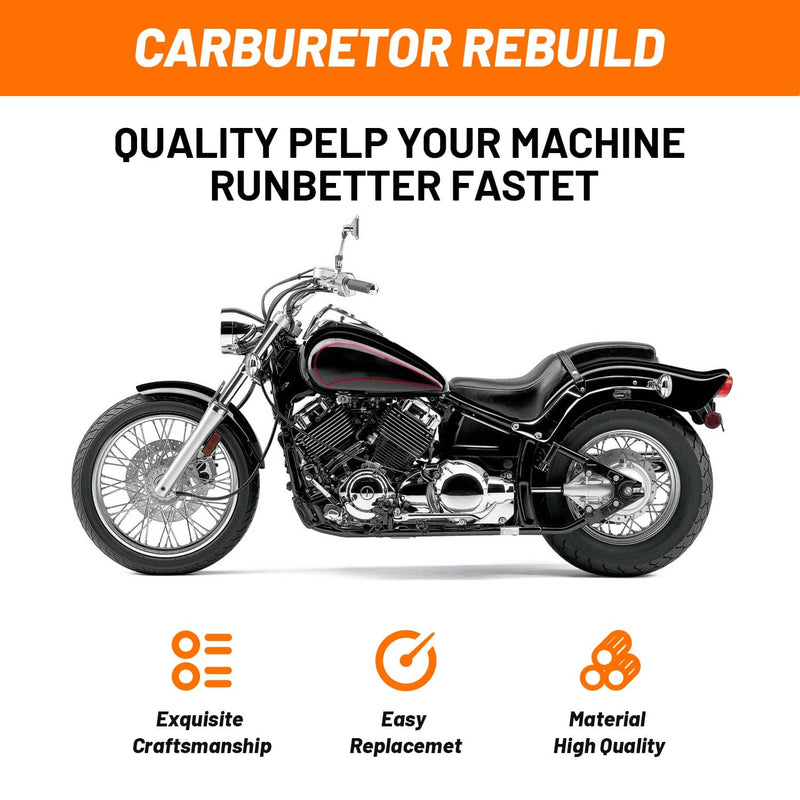 Carburetor Rebuild Kit for Yamaha V Star 650 XVS650 1998-2016 w/ Intake Manifold
