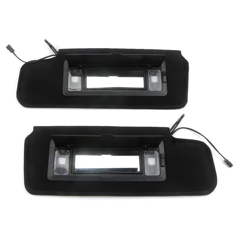 2Pcs Sun Visors with Vanity Mirror LED Light for Chevy Corvette C4 1984-1996 5.7