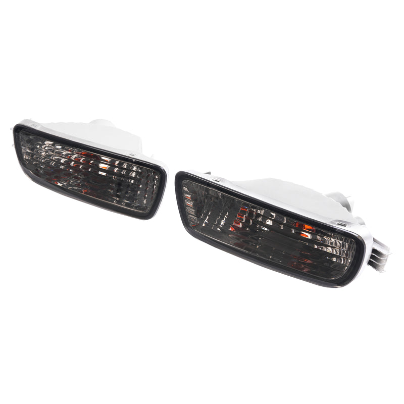 Front Bumper Smoked Turn Signal Lights Lamps for Toyota Tacoma 2001-2004 Pair