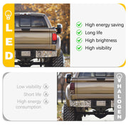 DURAFORCE Black Smoke LED Tube Tail Light Brake Lamp for Ford F150 97-03 F250 F350 99-07