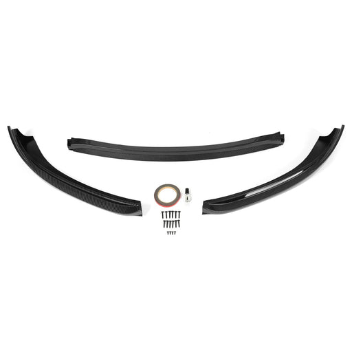 DURAFORCE Carbon Fiber Style Front Bumper Lip Spoiler for Tesla Model S Sedan 2012-2016
