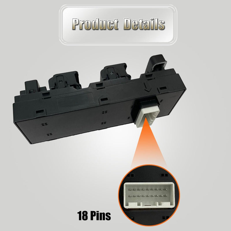Front Left Driver Power Window Switch for Hyundai Sonata 2015-2019 93570-C1000
