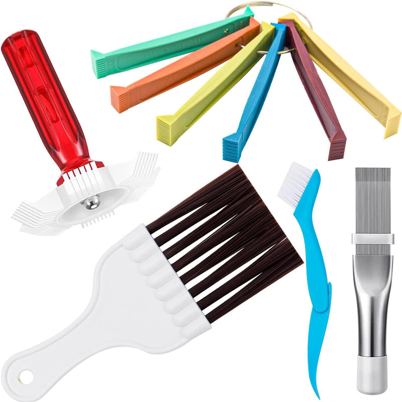 Air Conditioner Fin Cleaner Set Comb Condenser Straightener Cleaning Brush