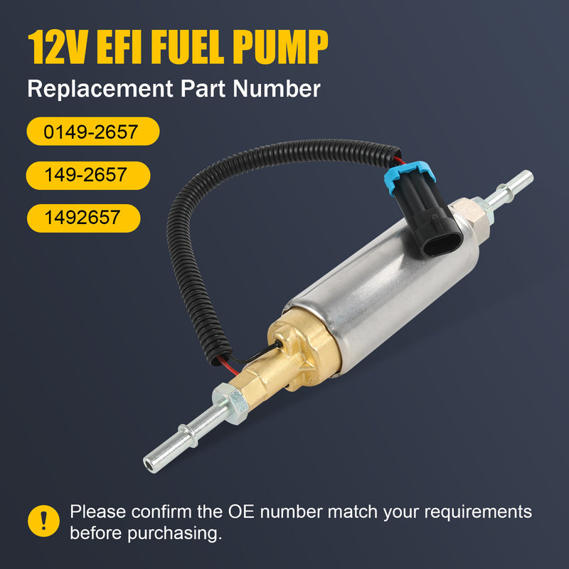 Fuel Pump 01492657 1492657 12V for Cummins Onan Generator HGJAA HGJAD Series