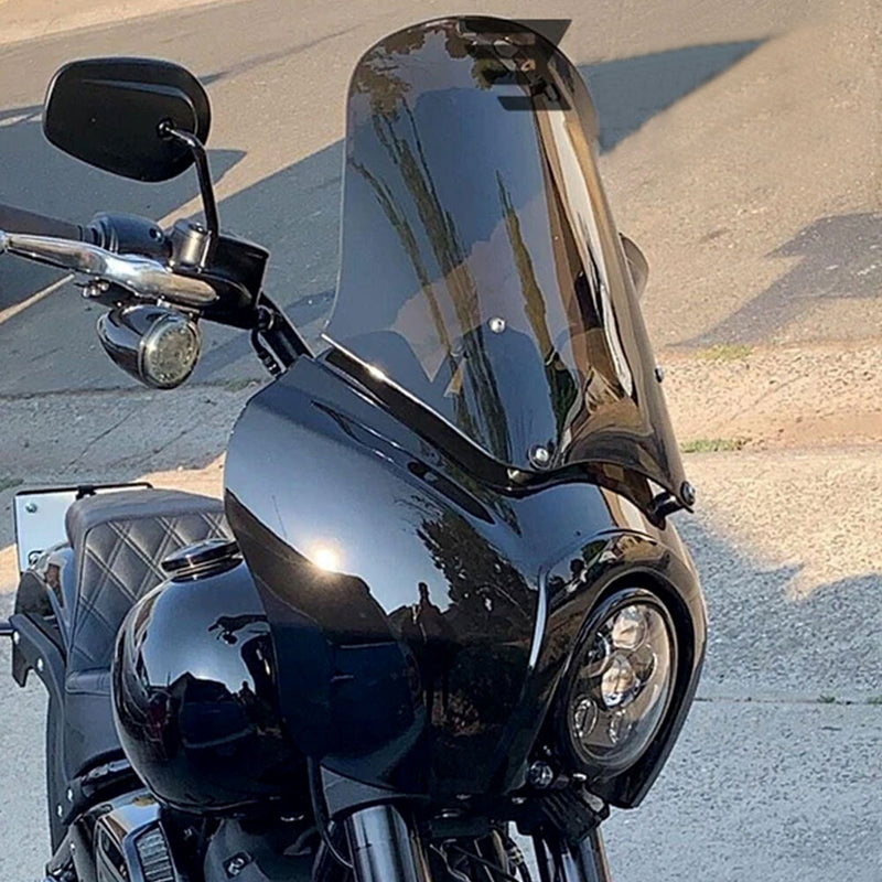 Front Upper Fairing and 15" Windshield for Harley Dyna FXDB FLD Switchback FXDL