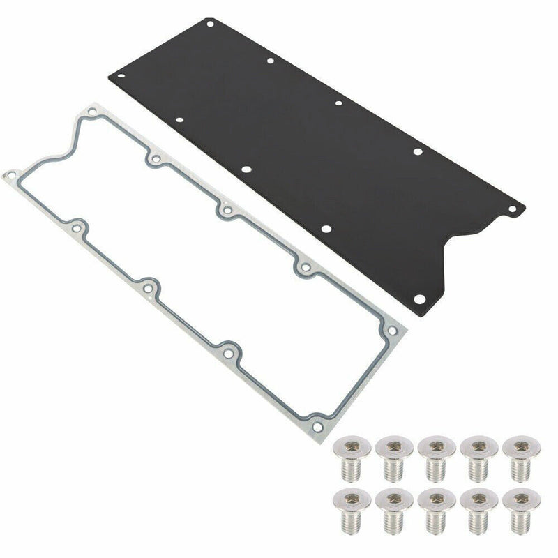 Billet Knock Sensor Delete LS6 LSX for LS Gen 3 Valley Pan Cover + Gasket Plate