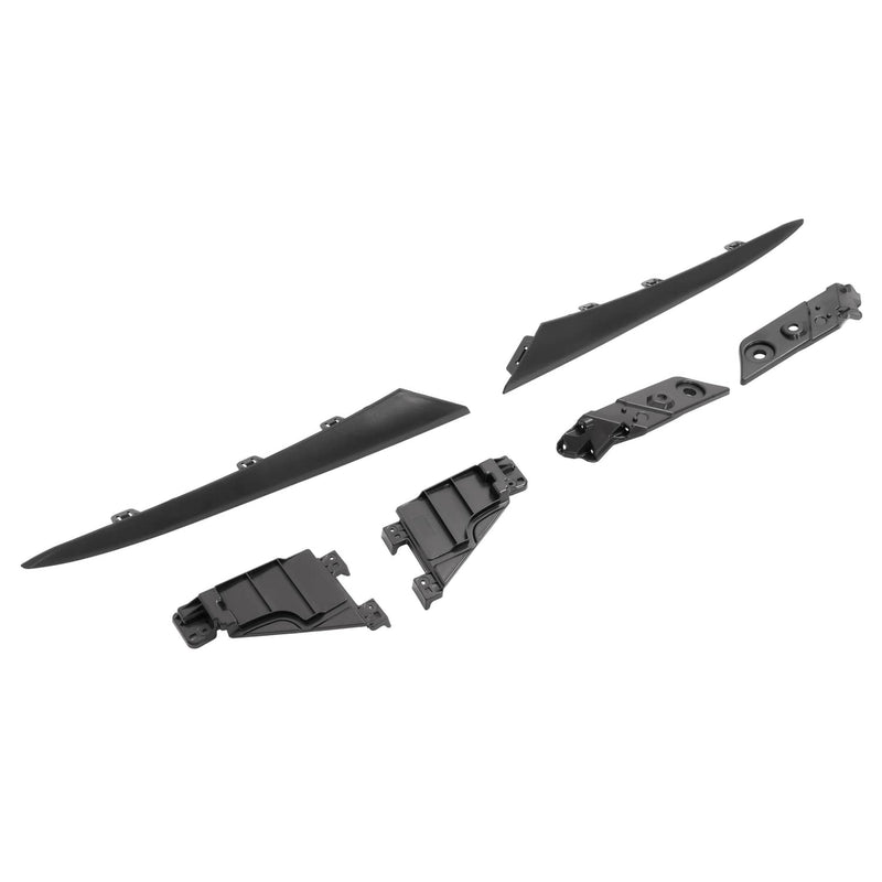 DURAFORCE Front Bumper Upper Lower Grille Eyelid Molding Set for Honda Civic 2022-2024