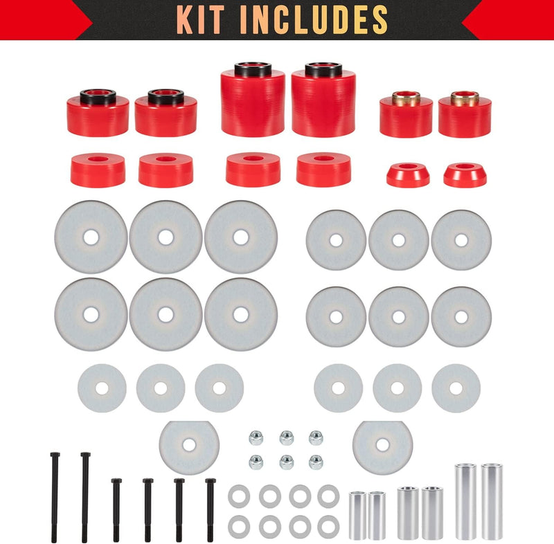 4.4123R Body Cab Mount Bushing Set Kit for Ford F150 F250 F350 2WD 4WD 1980-1998