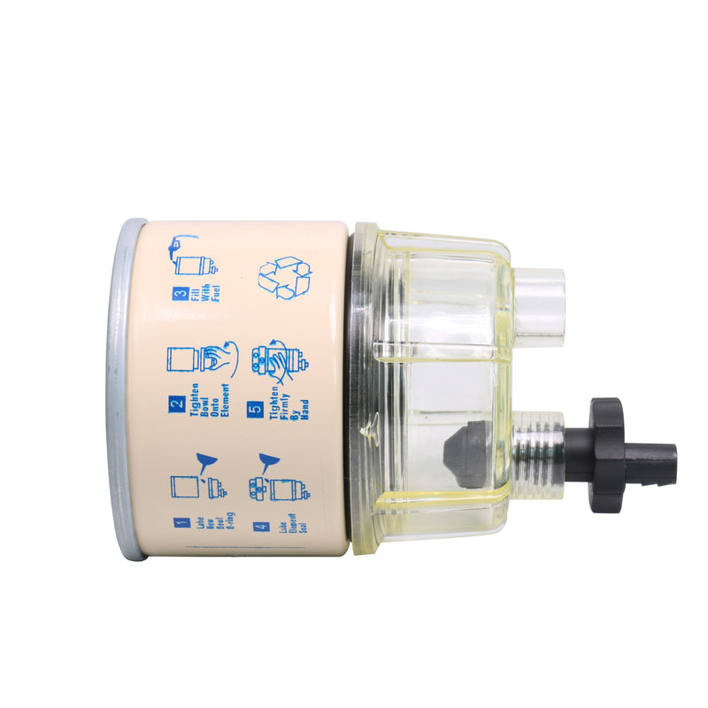 R12T Fuel Filter Water Separator Spin-on with Bowl for Marine