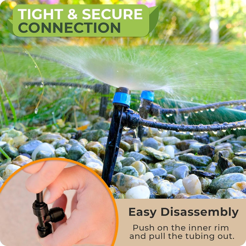 30Pcs Drip Irrigation Emitter 1/4 Inch Garden Watering System Adjustable
