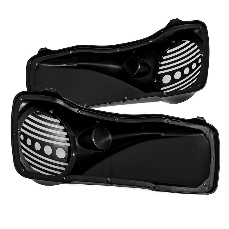 8" Speaker Lids w/ Tweeter Port for Harley Touring Hard Saddlebags 1994-2013