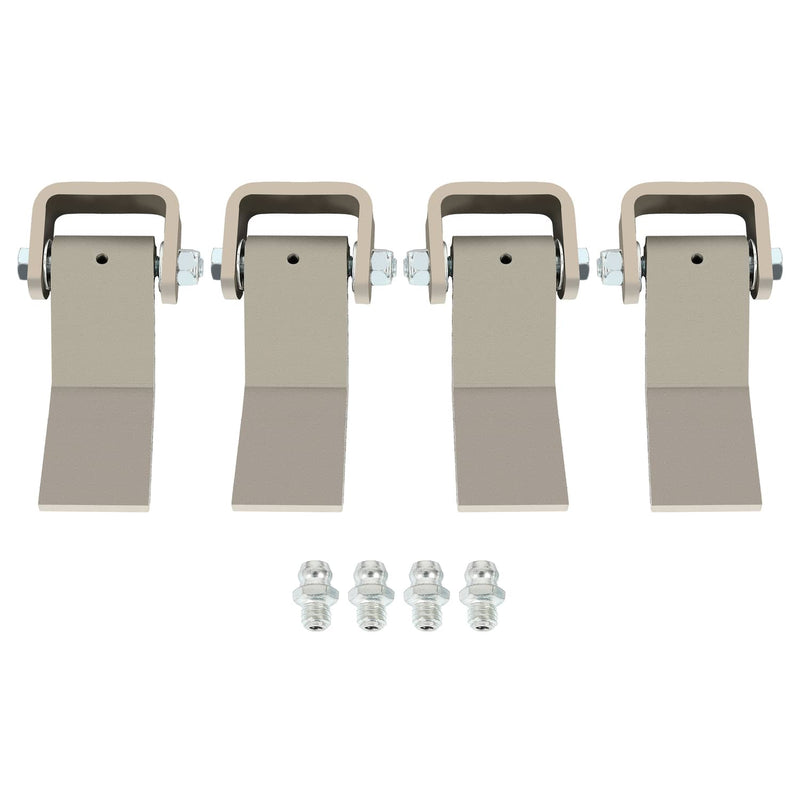 DURAFORCE 4 Strap Style Long Leaf Steel Weld On Dump Trailer Door Hinge Greaseable Cargo