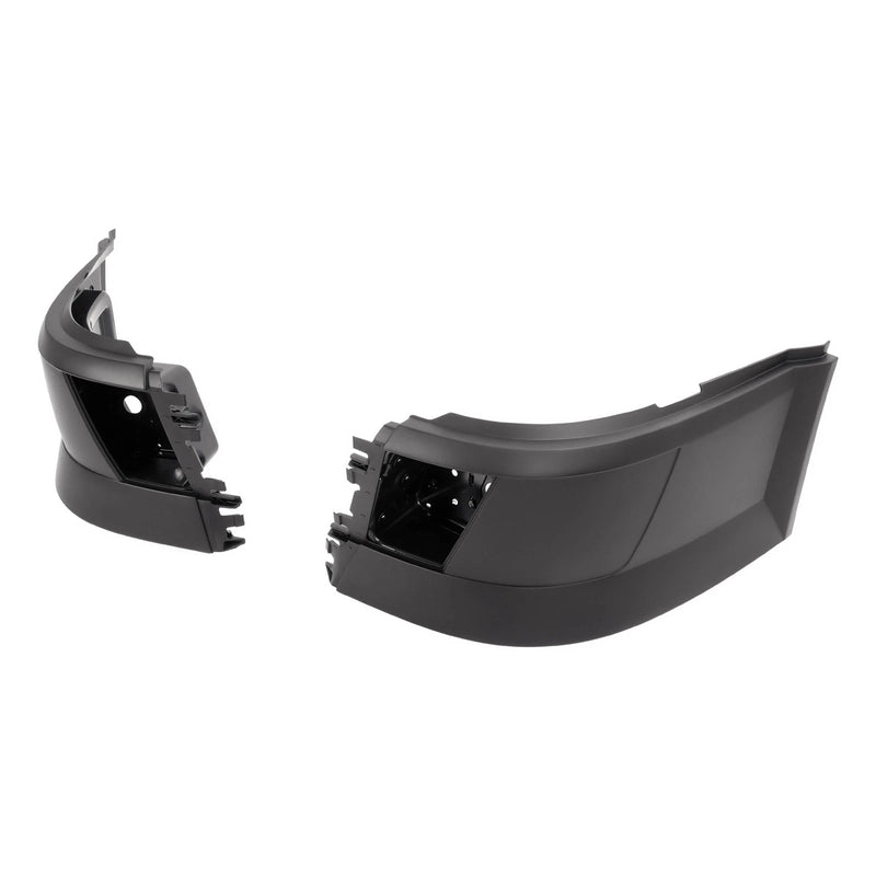 DURAFORCE LH+RH Front Bumper End Cap Extension Corner W/Fog Light Hole For Volvo VNL 04-18